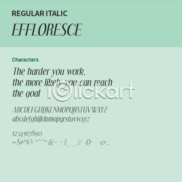 사람없음 OTF 설치폰트 Typodermic(서체) effloresce(서체) 낱개폰트 디자인서체 레귤러체 세리프체 알파벳 영문폰트 영어 이탤릭체 폰트