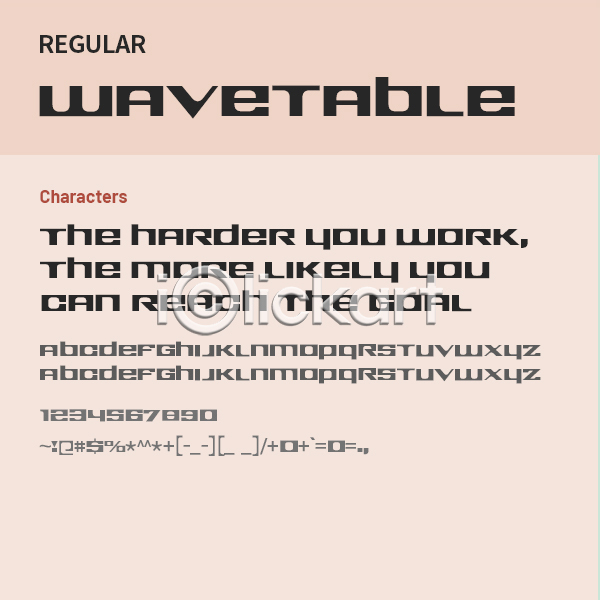사람없음 OTF 설치폰트 Typodermic(서체) wavetable(서체) 낱개폰트 디자인서체 레귤러체 알파벳 영문폰트 영어 폰트
