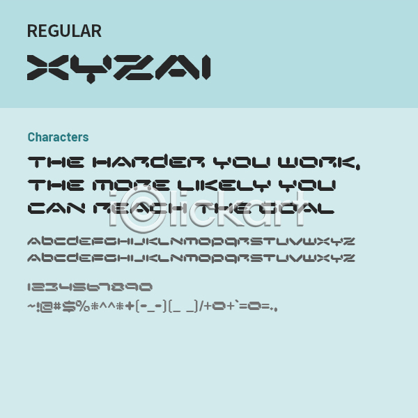 사람없음 OTF 설치폰트 Typodermic(서체) xyzai(서체) 낱개폰트 디자인서체 레귤러체 알파벳 영문폰트 영어 폰트