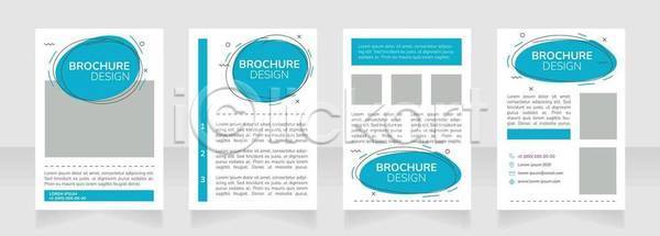 사람없음 EPS 일러스트 해외이미지 디자인 레이아웃 문서 비즈니스 사각형 세트 원형 자료 텍스트 파란색 팜플렛 포스터 해외일러스트 흰색