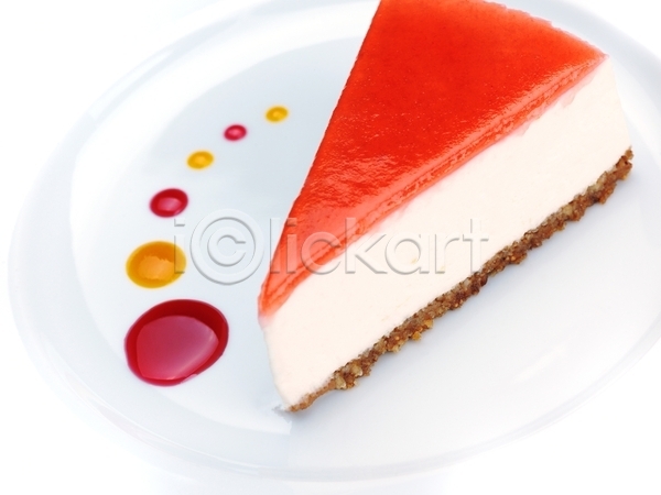 사람없음 JPG 포토 해외이미지 디저트 시럽 실내 접시 치즈케이크 흰배경