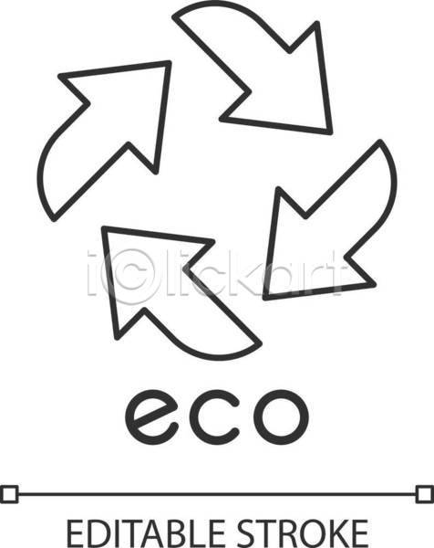 사람없음 EPS 일러스트 해외이미지 라인아트 심볼 에코 재활용 재활용표시 화살표