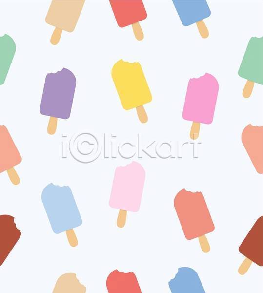 달콤 시원함 사람없음 EPS 일러스트 해외이미지 디저트 막대아이스크림 백그라운드 여름(계절) 패턴 패턴백그라운드