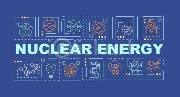 사람없음 EPS 일러스트 해외이미지 단어 디자인 레터링 백그라운드 산업 선 에너지 원자 원자력 원자력에너지 유지 전기 컨셉 타이포그라피 힘