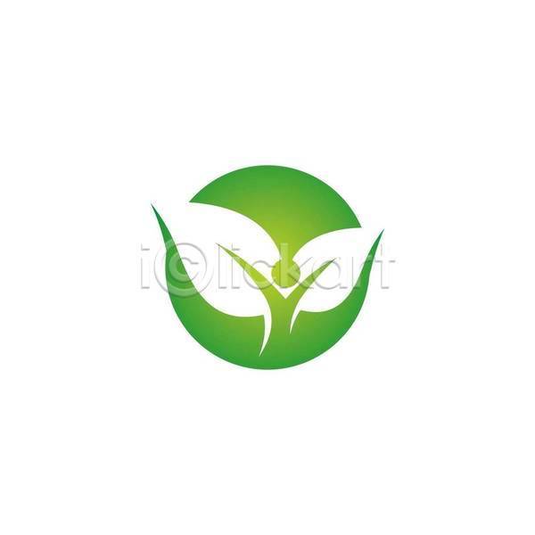 사람모양 사람없음 EPS 그린아이콘 아이콘 일러스트 해외이미지 심볼 원형 잎 초록색