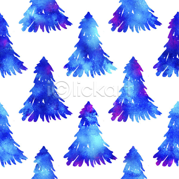 사람없음 JPG 포토 해외이미지 겨울 나무 디자인 미술 백그라운드 수채화(물감) 파란색 패턴