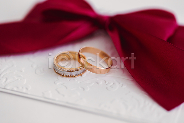 화려 사람없음 JPG 포토 해외이미지 결혼반지 결혼소품 리본 문양 빨간색 흰색