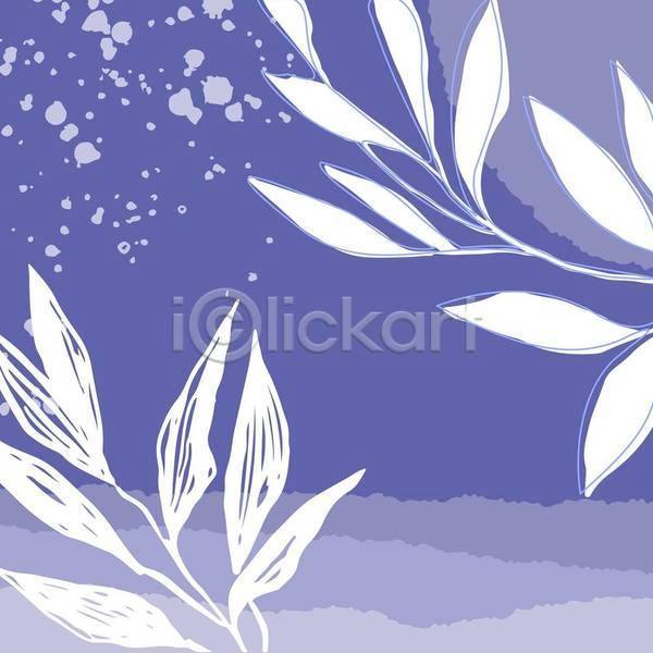 사람없음 EPS 일러스트 해외이미지 라인아트 보라색 여름(계절) 잎 줄기 추상 포스터
