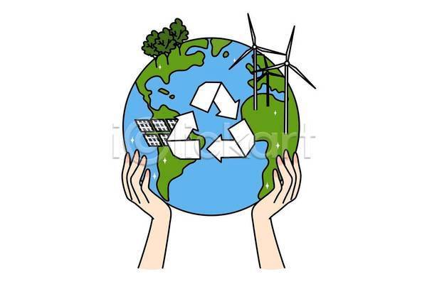 신체부위 EPS 일러스트 해외이미지 그린에너지 나무 들기 라이프스타일 손 에코 일상 자연보호 재활용 재활용표시 지구 집열판 친환경 풍력에너지 환경