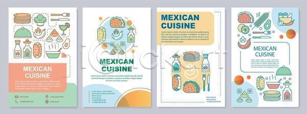 스마트 사람없음 EPS 일러스트 해외이미지 디자인 멕시코 문자 비즈니스 세트 식재료 요리 전통