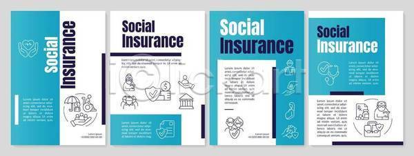 사람모양 사람없음 EPS 일러스트 해외이미지 디자인 레이아웃 보고서 보험 비즈니스 사회 세트 소셜 재정 제안서 팜플렛 하늘색