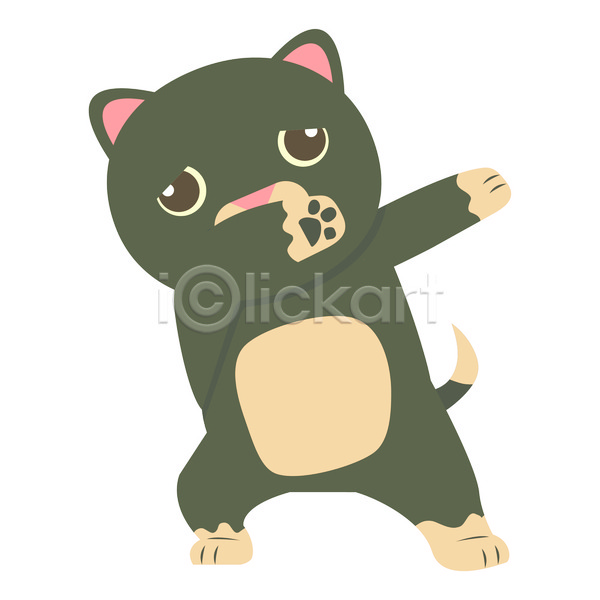 사람없음 JPG 일러스트 포토 해외이미지 고양이 고양이캐릭터 춤 포즈