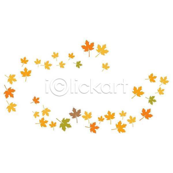 사람없음 EPS 일러스트 해외이미지 가을(계절) 낙엽 단풍 엘리먼트 오브젝트 잎