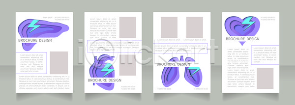 사람없음 JPG 포토 해외이미지 간 디자인 레이아웃 문서 번개모양 보라색 비즈니스 사각형 세트 심장 의학 자료 텍스트 팜플렛 페이퍼아트 포스터 하트 허파 흰색