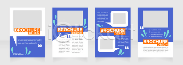 사람없음 JPG 포토 해외이미지 디자인 레이아웃 말풍선 문서 비즈니스 사각형 세트 잎 자료 큰따옴표 텍스트 파란색 팜플렛 포스터