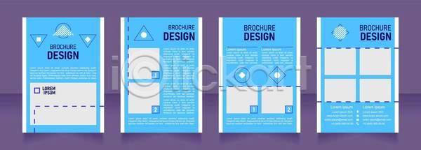 사람없음 EPS 일러스트 해외이미지 도형 디자인 레이아웃 문서 비즈니스 세트 자료 직사각형 텍스트 팜플렛 포스터 하늘색