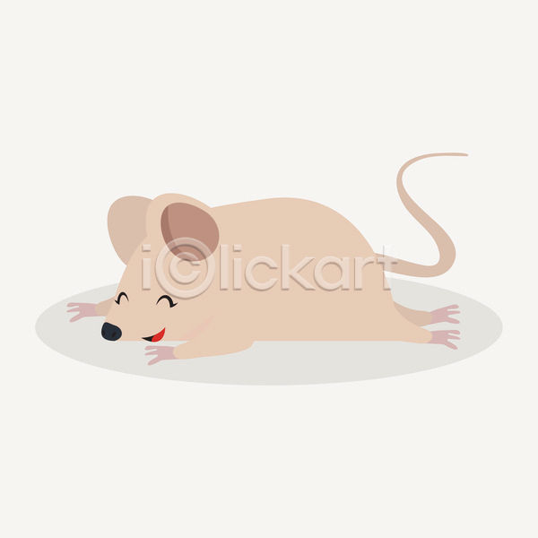 사람없음 JPG 일러스트 포토 해외이미지 디자인 엎드리기 쥐 쥐캐릭터 한마리