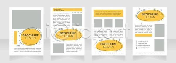사람없음 EPS 일러스트 해외이미지 노란색 디자인 레이아웃 문서 비즈니스 사각형 세트 심플 원형 자료 텍스트 팜플렛 포스터 흰색
