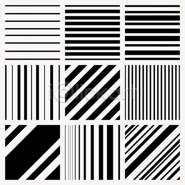 사람없음 EPS 일러스트 해외이미지 검은색 디자인 백그라운드 선 세트 줄무늬 추상 패턴