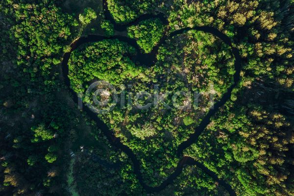사랑 사람없음 JPG 포토 항공촬영 해외이미지 강 공원 나무 내추럴 랜드마크 백그라운드 숲 야외 여름(계절) 여행 열대우림 유럽 자연 초록색 하트