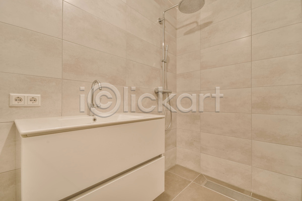깨끗함 사람없음 JPG 포토 해외이미지 샤워기 세면대 실내 욕실 인테리어 화장실