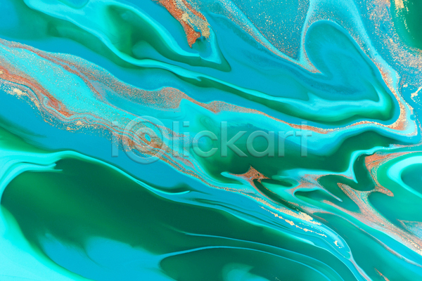 흐름 사람없음 JPG 포토 해외이미지 강렬 물결 백그라운드 액체 인쇄 정맥 질감 초록색 추상 파도 파란색 패턴 페인트 형광등