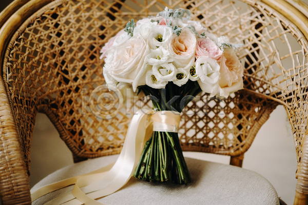 사람없음 JPG 포토 해외이미지 결혼 결혼식 꽃 꽃다발 부케 실내 의자