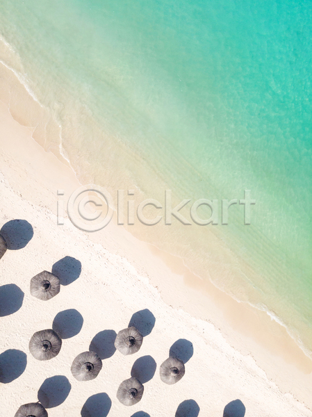 사람없음 JPG 포토 하이앵글 항공촬영 해외이미지 모리셔스 야외 여름(계절) 여름풍경 주간 파라솔 해변 휴양지
