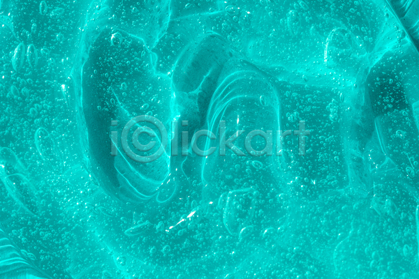 사람없음 JPG 포토 해외이미지 백그라운드 젤 질감 초록색 투명 파란색 화장품