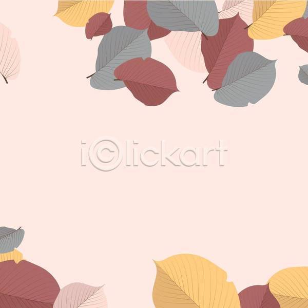 사람없음 EPS 일러스트 해외이미지 가을(계절) 나뭇잎 낙엽 단풍 백그라운드 분홍색 카피스페이스