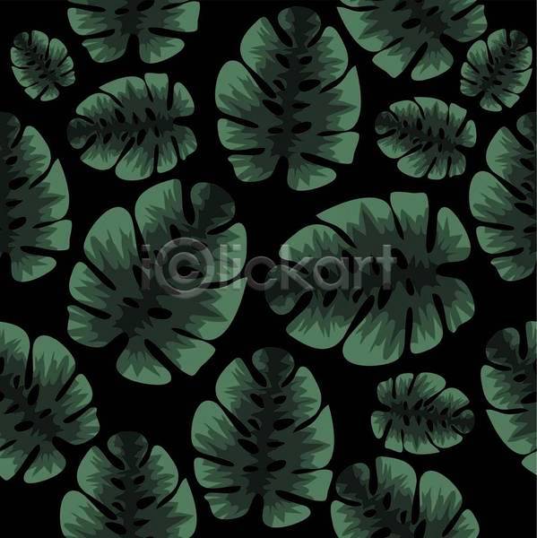 사람없음 EPS 일러스트 해외이미지 검은색 디자인 보테니컬아트 야자수잎 초록색 패턴백그라운드
