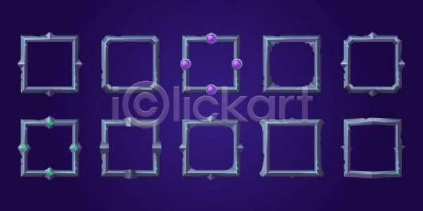 사람없음 EPS 일러스트 해외이미지 게임 사각형 세트 엘리먼트 정사각형 프레임