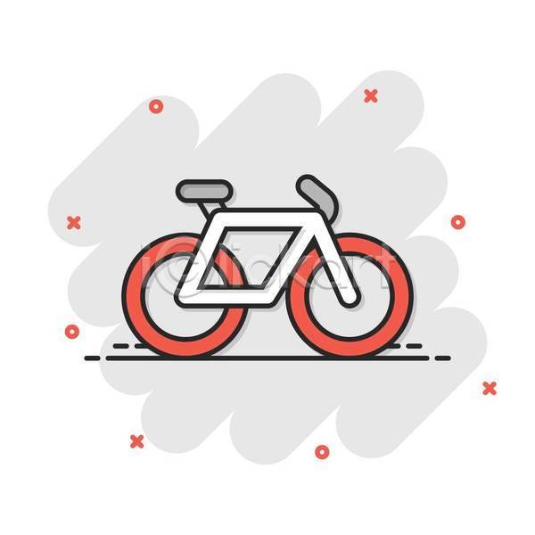 사람없음 EPS 일러스트 해외이미지 빨간색 자전거