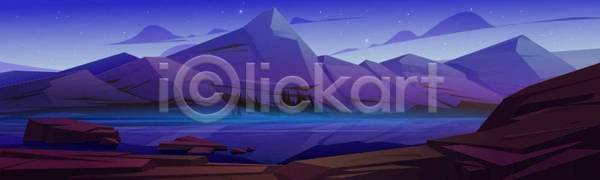 사람없음 EPS 일러스트 해외이미지 강 디자인 백그라운드 산 새벽 언덕 와이드컷 일출 파노라마 풍경(경치) 호수