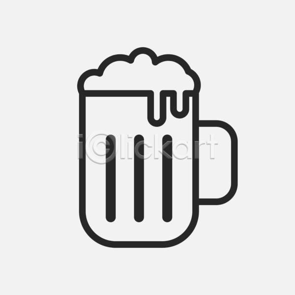 사람없음 EPS 라인일러스트 일러스트 해외이미지 디자인 맥주 맥주거품 맥주잔