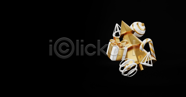 사람없음 3D JPG 포토 해외이미지 금색 나무 선물상자 엘리먼트 오너먼트 지팡이장식 크리스마스 크리스마스장식 크리스마스트리