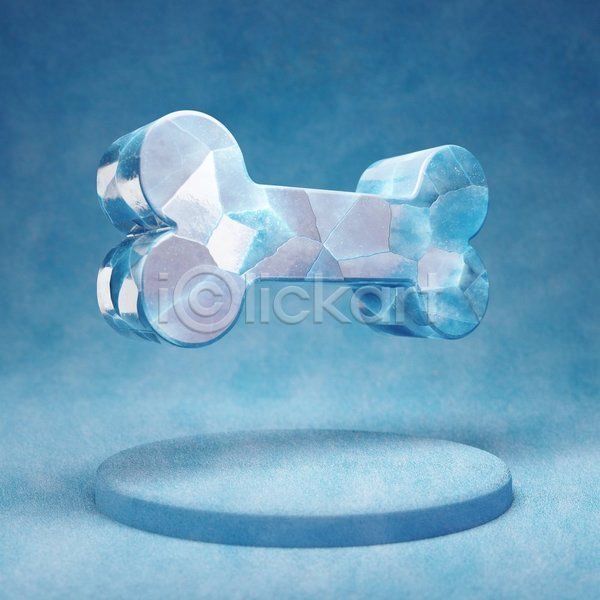 사람없음 3D JPG 입체 포토 해외이미지 뼈 얼음 오브젝트 파란색
