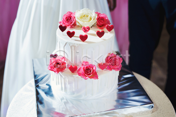사람없음 JPG 포토 해외이미지 결혼 꽃 웨딩케이크 장식 케이크