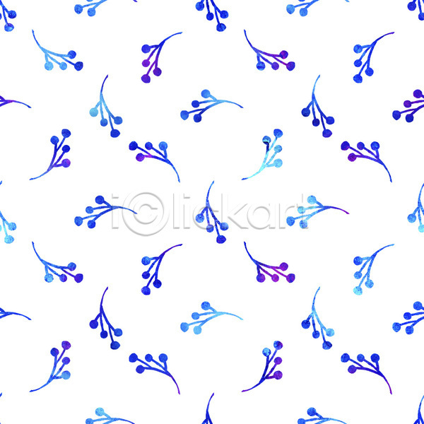 사람없음 JPG 포토 해외이미지 겨울 디자인 백그라운드 수채화(물감) 엘리먼트 열매 파란색 패턴