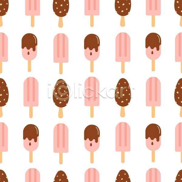 달콤 시원함 사람없음 EPS 일러스트 해외이미지 디저트 막대아이스크림 백그라운드 분홍색 여름(계절) 초콜릿 패턴 패턴백그라운드