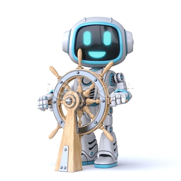 사람없음 3D JPG 일러스트 해외이미지 AI(인공지능) 로봇 운전 잡기 캐릭터 키(배핸들)