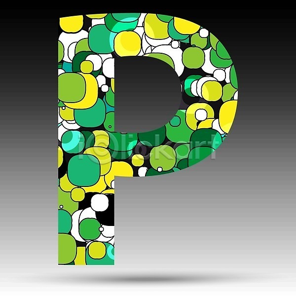 사람없음 EPS 일러스트 해외이미지 P 그래픽 대문자 물방울무늬 알파벳 초록색 텍스트 해외202004