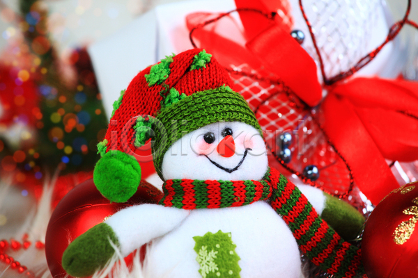 추위 사람없음 JPG 포토 해외이미지 겨울 눈(날씨) 눈사람 모자(잡화) 목도리 인형 장갑 장난감 장식