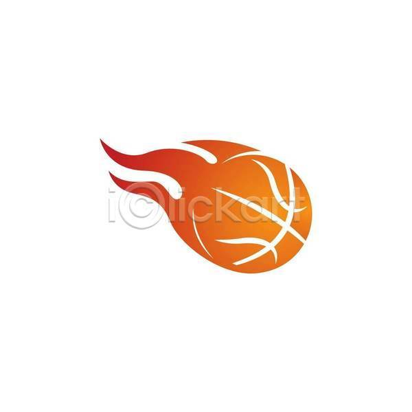 사람없음 EPS 일러스트 해외이미지 농구 농구공 불꽃(불) 주황색