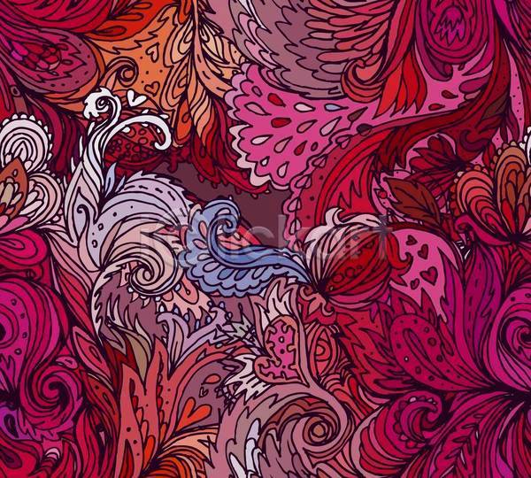 화려 사람없음 EPS 일러스트 해외이미지 디자인 미술 백그라운드 분홍색 스타일 페이즐리