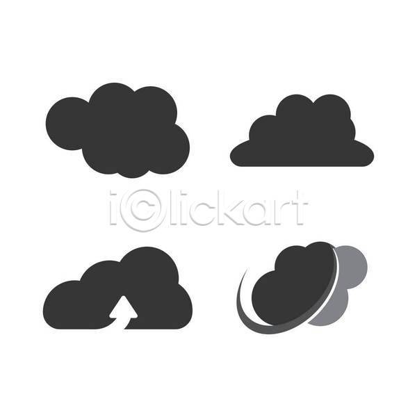 사람없음 EPS 아이콘 일러스트 해외이미지 검은색 구름모양 심볼 클라우드서비스