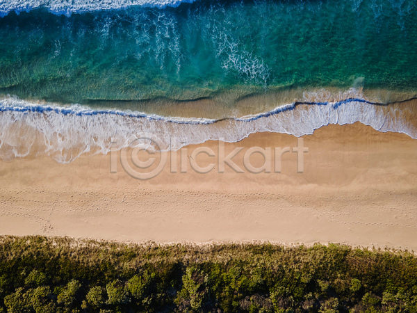 사람없음 JPG 포토 항공촬영 해외이미지 내추럴 모래사장 바다 백그라운드 야외 자연 파도 풍경(경치) 해변 호주