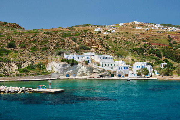 사람없음 JPG 포토 해외이미지 그리스 마을 바다 섬 야외 여름(계절) 주간 풍경(경치)