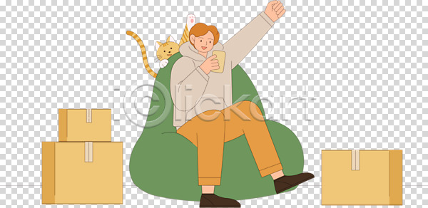 남자 성인 성인남자한명만 한명 PNG 편집이미지 고양이 구매 누끼 들기 모바일쇼핑 반려동물 반려묘 빈백 손들기 쇼핑 스마트폰 앉기 온라인쇼핑 전신 택배상자 편집 편집소스 한마리