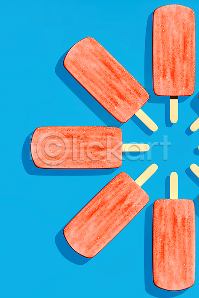 달콤 사람없음 3D PSD 디지털합성 편집이미지 그림자 막대아이스크림 아이스크림 여름(계절) 여름음식 원형 파란색 편집 편집소스